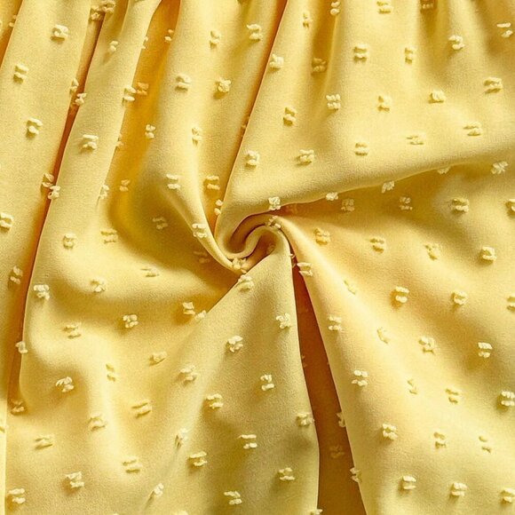 Yellow Boho Women's Textured swiss dot Mini Bodycon romper Beach - Picture 8 of 8